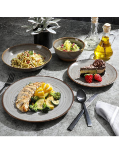 Juego de Vajilla Gibson Elite Dreamweaver 16 Piezas Gris 2