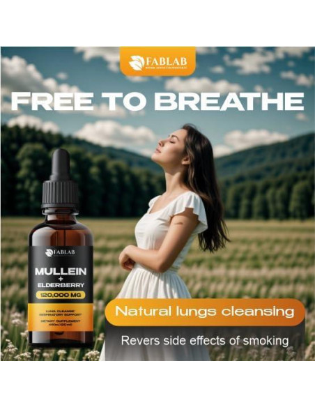 Extracto de Mullein FabLab 120 ml - Tintura Respiratoria Natural