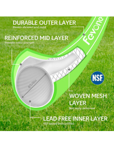 Manguera de Jardín FEVONE 30.48 m Resistente a Torceduras 2