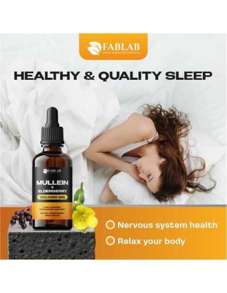 Extracto de Mullein FabLab 120 ml - Tintura Respiratoria Natural