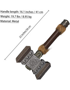 Répl. Ogrim Doomhammer SV 1:1 Metal 55,88 cm Cosplay 2
