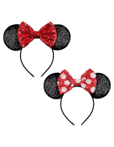 Diadema de Ratón FANYITY para Niñas y Mujeres - 2 Pcs