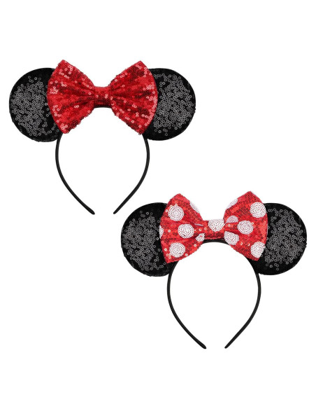 Diadema de Ratón FANYITY para Niñas y Mujeres - 2 Pcs