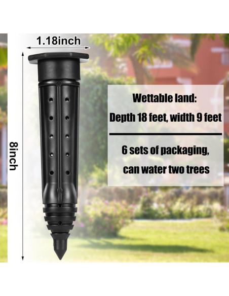 Paquete de 6 estacas de riego Briwooody para jardín