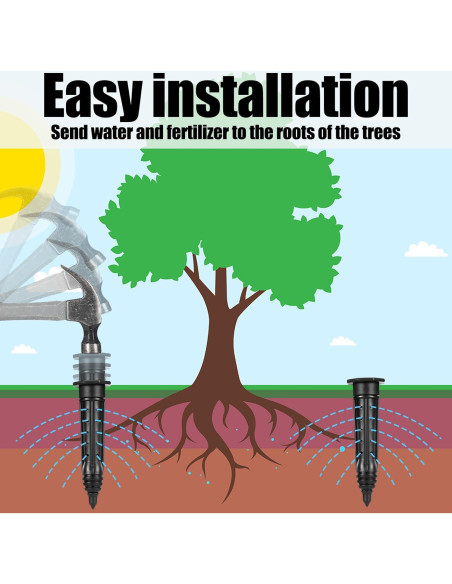 Paquete de 6 estacas de riego Briwooody para jardín