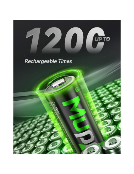 Paquete de 16 Baterías Recargables AA Mupoer 2800mAh