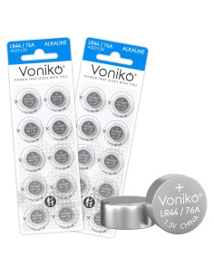 Baterías Voniko LR44 Alcalina 20 Piezas 1.5V para Juguetes