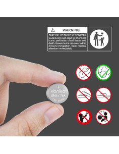 Baterías Voniko LR44 Alcalina 20 Piezas 1.5V para Juguetes 2