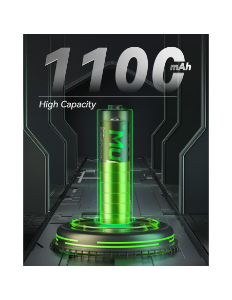 Paquete de 16 Baterías Recargables AAA Mupoer 1100mAh Ecológicas