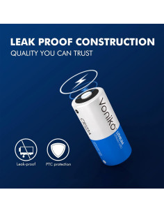 Baterías de Litio Voniko CR123A (Paquete de 6) 3V 2