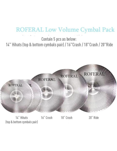 Set de Platillos Silenciosos ROFERAL 5 Piezas 43cm