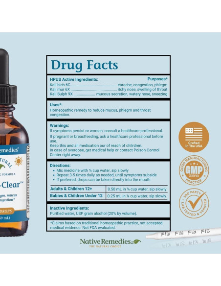 Mucus-Clear NativeRemedies 9g - Alivio Congestión Nasal
