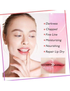 Mascarilla de Labios Rosa Adofect 30 Piezas Hidratante 2