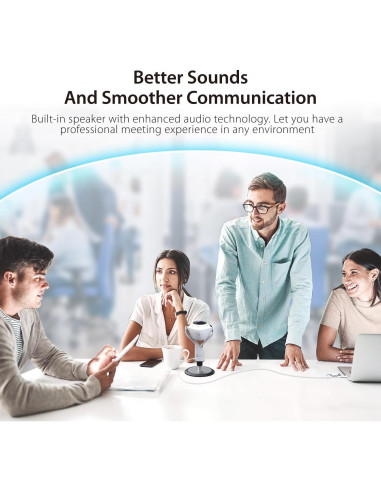 Cámara de Videoconferencia j5create JVU368 360 con IA