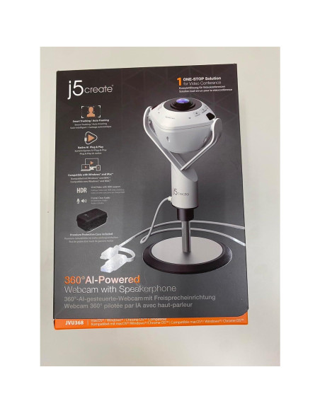 Cámara de Videoconferencia j5create JVU368 360 con IA