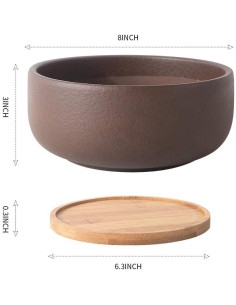 Maceta de Terracota SQOWL 20 cm Redonda con Drenaje 2