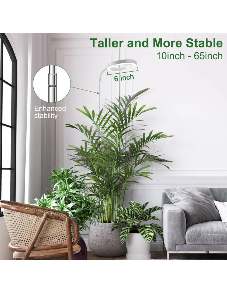 Luz de Crecimiento Wolezek 80 LEDs Espectro Completo 165 cm