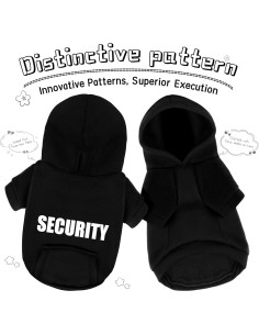Sudadera para Perro Paiaite Negra Mediana con Diseño Seguridad 2