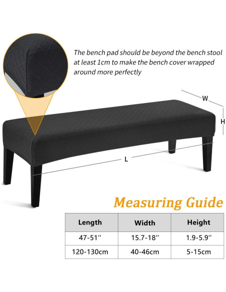 Funda de Banco Impermeable Fuloon 119-130cm Negro