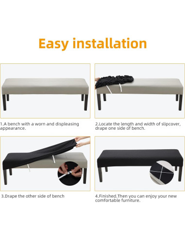 Funda de Banco Impermeable Fuloon 119-130cm Negro