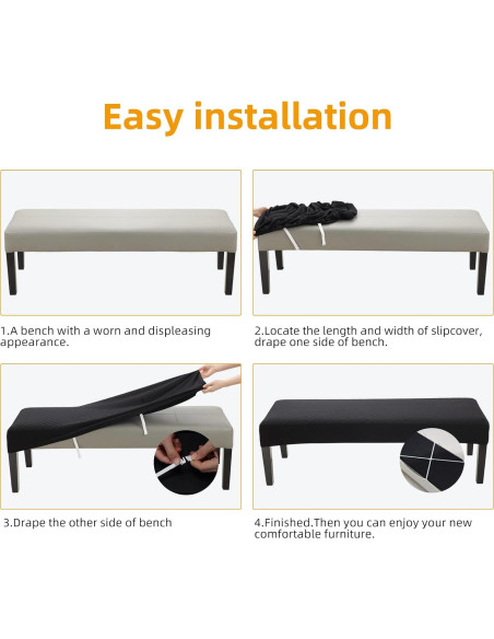 Funda de Banco Impermeable Fuloon 119-130cm Negro