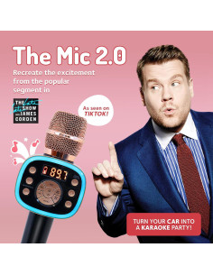 Micrófono Karaoke Carpool 2.0 Singing Machine Oro Rosa 2