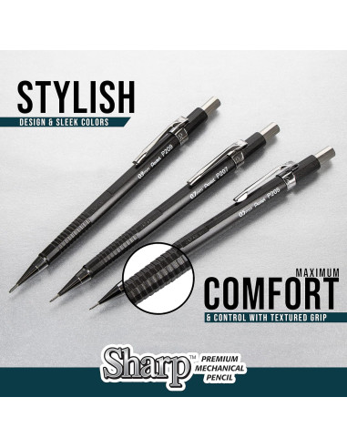 Lápiz Mecánico Pentel Sharp 0.7mm Azul Paquete 5