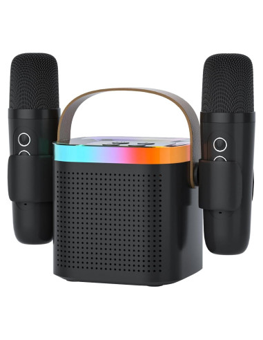 Máquina de Karaoke DRSYXCS con 2 Micrófonos Inalámbricos