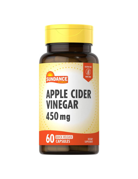 Cápsulas de Vinagre de Sidra de Manzana Sundance 450mg 60 Unidades