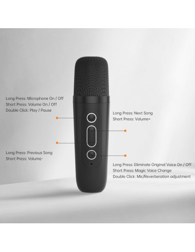 Máquina de Karaoke DRSYXCS con 2 Micrófonos Inalámbricos