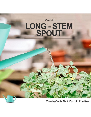 Regadera Interior WhaleLife 1.4L Verde Pino para Bonsai