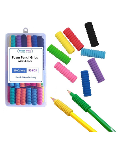 Agarraderas de Espuma OSsteed 50 Pcs Multicolor para Lápiz