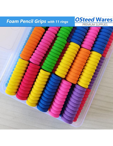 Agarraderas de Espuma OSsteed 50 Pcs Multicolor para Lápiz