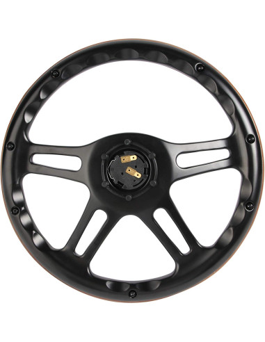 Volante de dirección Newworldmotoring 35,56 cm madera caoba