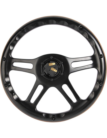 Volante de dirección Newworldmotoring 35,56 cm madera caoba