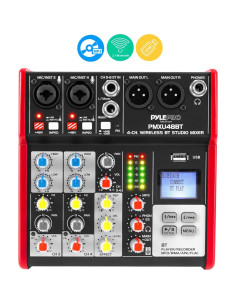 Mesa de Mezcla Pyle PMXU48BT - 4 Canales Bluetooth USB 2
