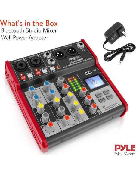 Mesa de Mezcla Pyle PMXU48BT - 4 Canales Bluetooth USB