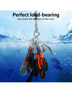 Kit de Pesca con Imán VNDUEEY 760 LBS Cuerda 19,81 m 2