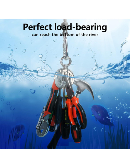 Kit de Pesca con Imán VNDUEEY 760 LBS Cuerda 19,81 m