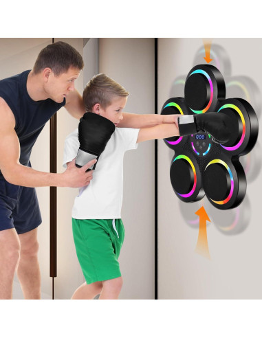 Máquina de Boxeo Musical BABONA 2025 con Guantes Premium
