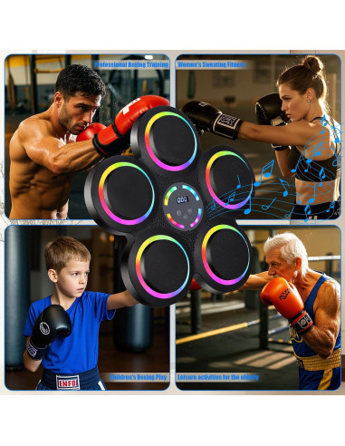 Máquina de Boxeo Musical BABONA 2025 con Guantes Premium