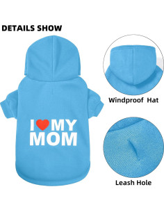 Suéter para Perros GreenJoy Azul Amo a Mi Mamá Pequeño 2