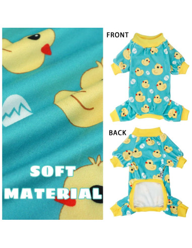 Pijamas para Perros XPUDAC 4 Piezas Pequeños Navidad