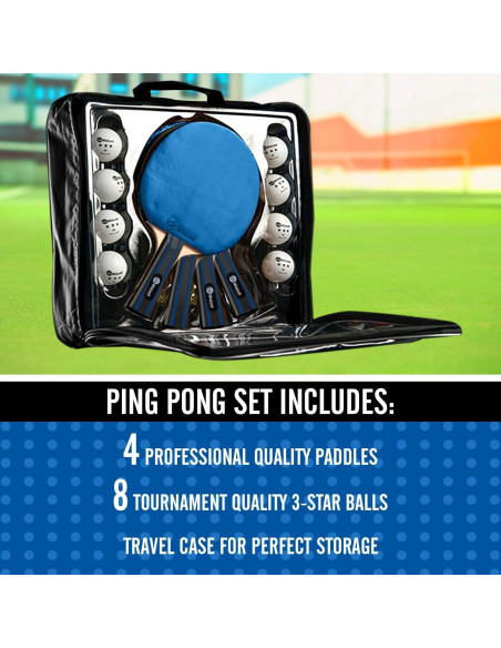 Conjunto de Palas de Ping Pong JP WinLook 4 Jugadores