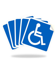 Pegatinas de Discapacidad MEIBASIC 5 pack Autoadhesivas
