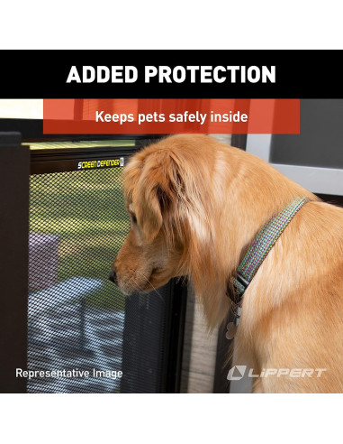 Protector de Puerta para RV Lippert 28" Aluminio Negro