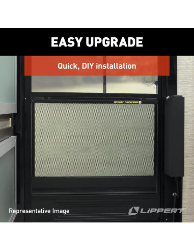 Protector de Puerta para RV Lippert 28" Aluminio Negro