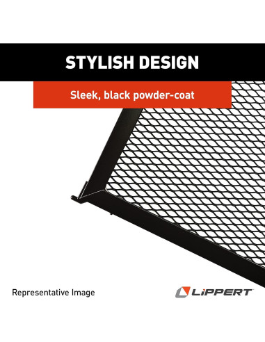 Protector de Puerta para RV Lippert 28" Aluminio Negro