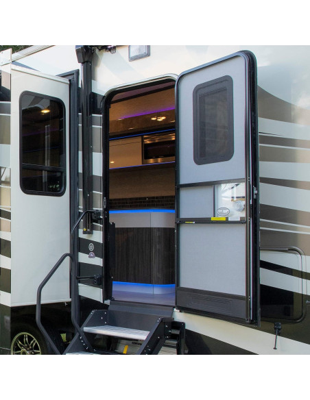 Protector de Puerta para RV Lippert 28" Aluminio Negro