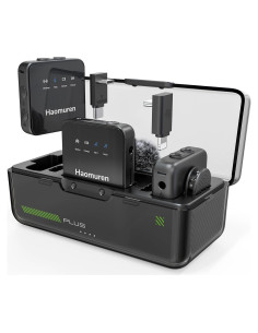 Micrófono Lavalier Inalámbrico Haomuren V3, 36h Batería